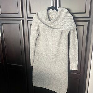 Merona Light Gray Cowl Neck Sweater Dress